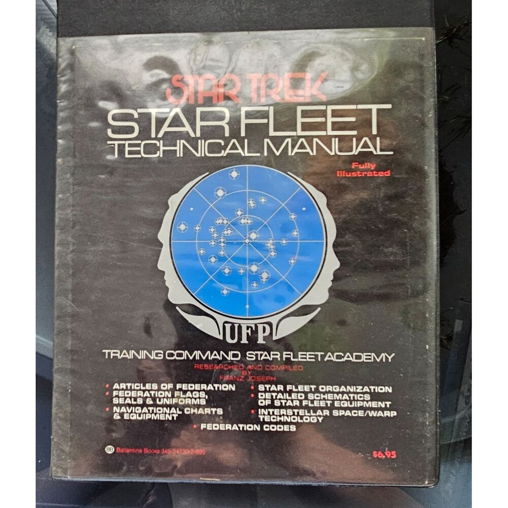 Vintage 1975 Star Trek Star Fleet Technical Manual Franz Joseph 1st Print